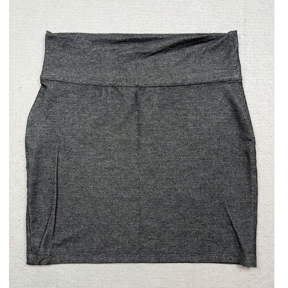 Eileen Fisher Womens Grey Viscose Stretch Mini Skirt XS S1738M Charcoal Grey